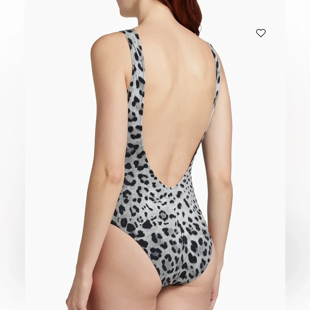Dolce & Gabbana Leopard Print One-Piece Swimsuit, NWT!